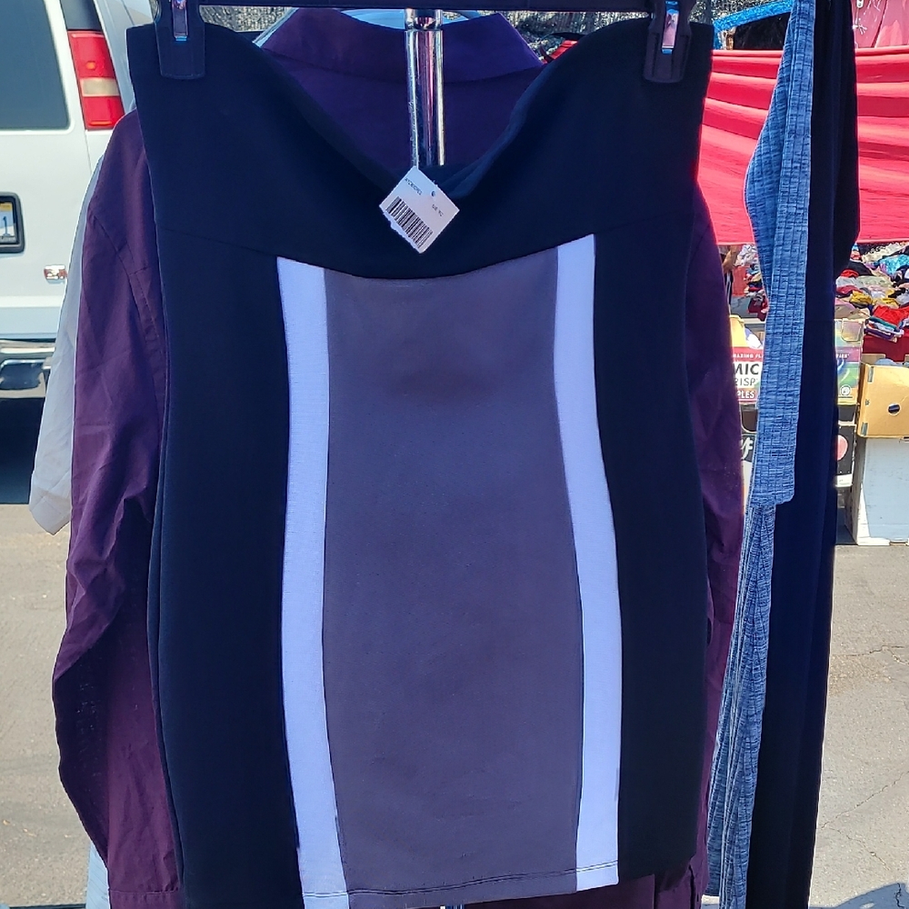 Stylish Black and Gray Women's Mini Dress GUESS